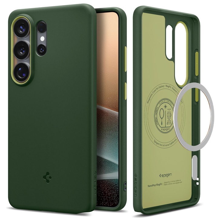 Carcasa Spigen Nano Pop pentru Samsung Galaxy S26 Ultra, Verde, silicon, tehnologie Air Cushion