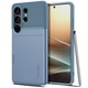 Carcasa Spigen Slim Armor CS, albastru deschis, pentru Samsung Galaxy S26 Ultra, cu portofel integrat, material TPU x PC