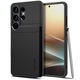 Carcasa telefon Spigen Slim Armor CS, Negru, cu portofel integrat, pentru Samsung Galaxy S26 Ultra