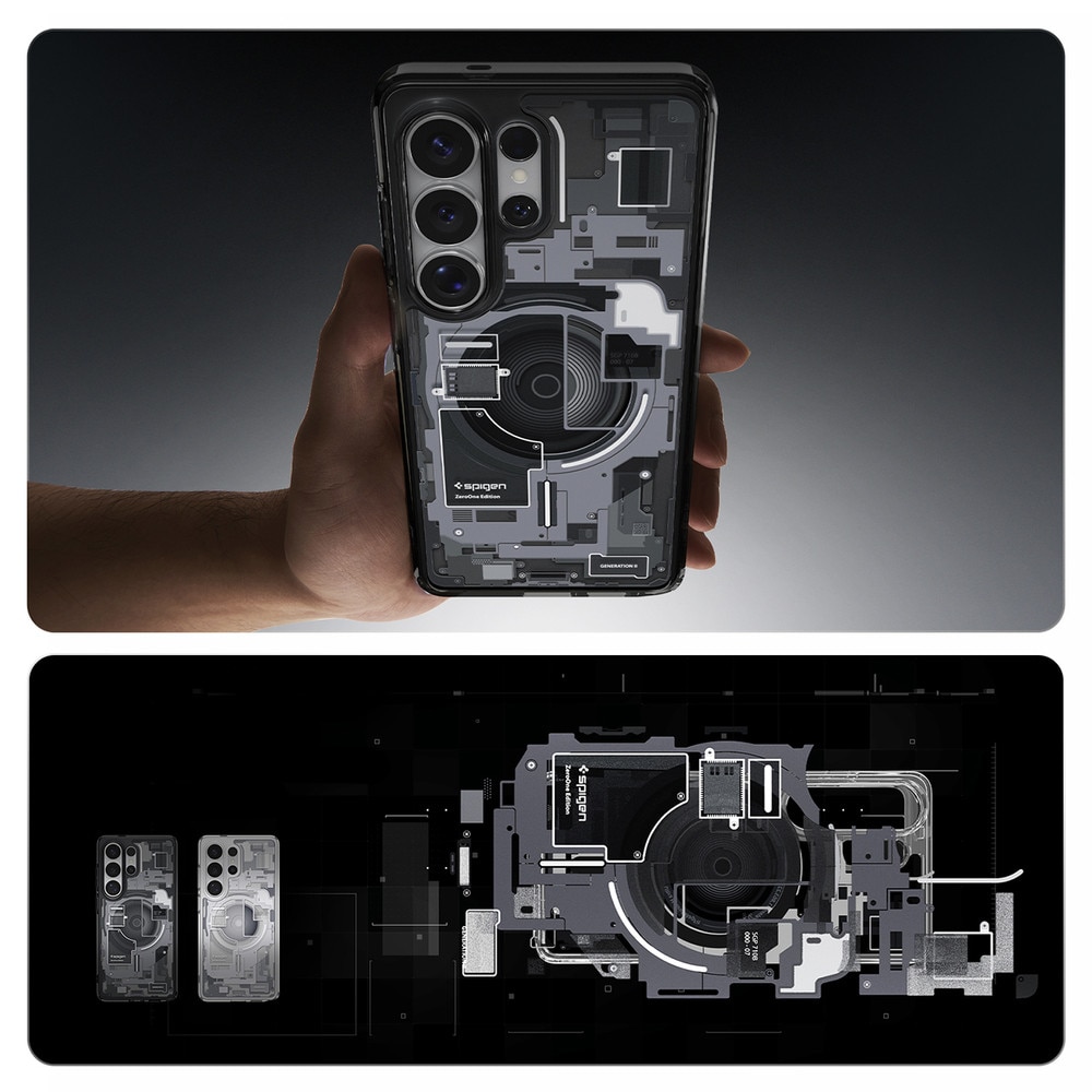 Carcasa Spigen Ultra Hybrid Mag cu MagSafe compatibila cu Samsung Galaxy S26 Ultra, Zero One Black