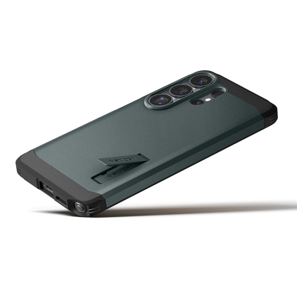 Carcasa Spigen Tough Armor MagSafe, hibrid PC+TPU, verde abisal, pentru Samsung Galaxy S26 Ultra