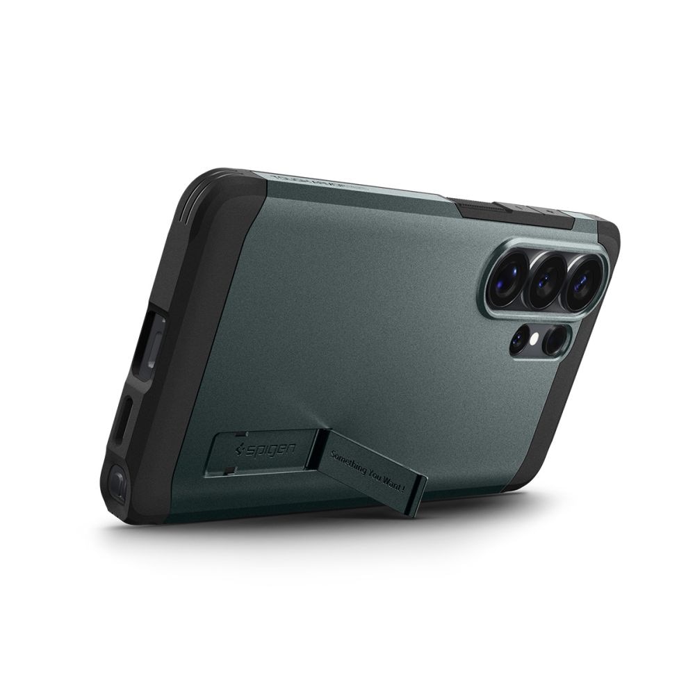 Carcasa Spigen Tough Armor MagSafe, hibrid PC+TPU, verde abisal, pentru Samsung Galaxy S26 Ultra