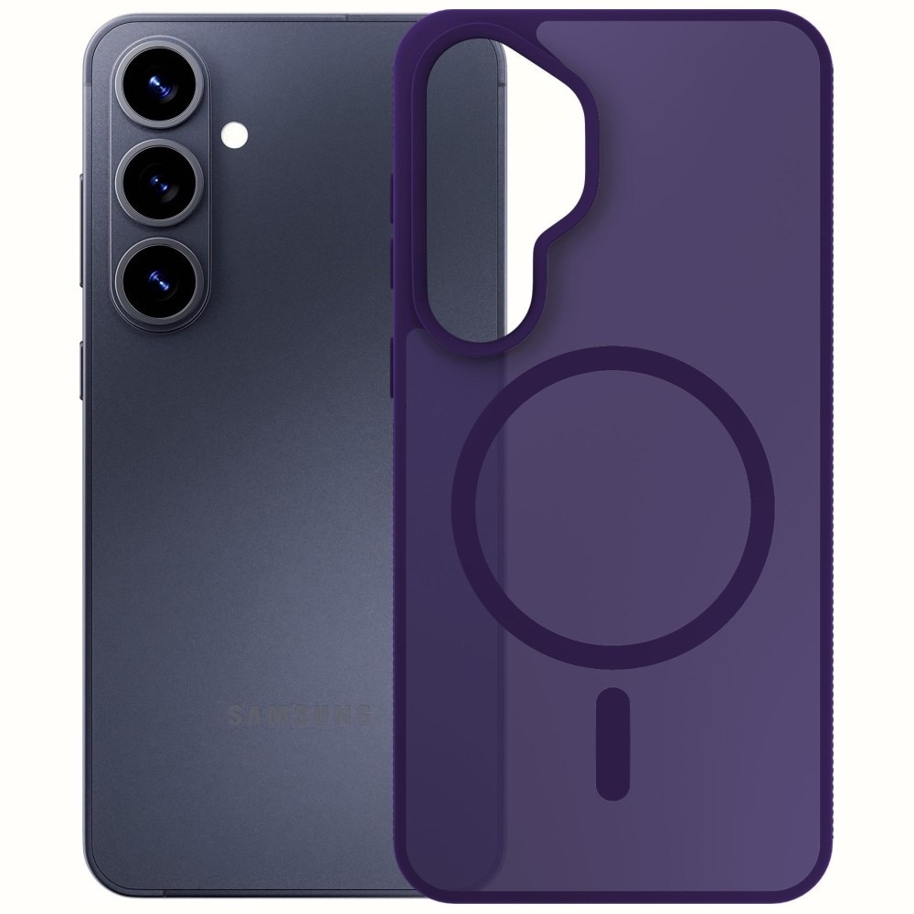Carcasa 3MK Smoke MagCase, Violet fumuriu, TPU + Policarbonat, cu suport, compatibilă cu Samsung Galaxy S26