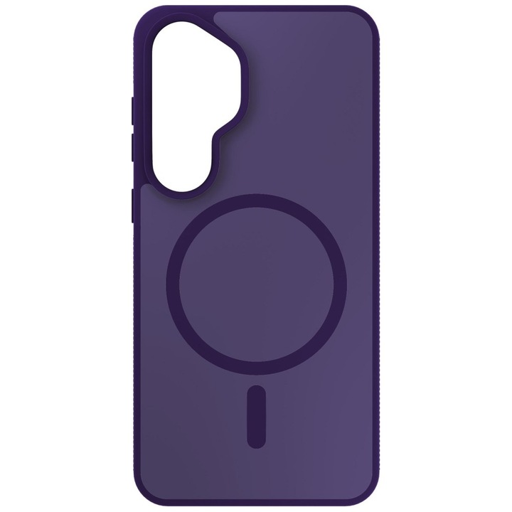 Carcasa 3MK Smoke MagCase, Violet fumuriu, TPU + Policarbonat, cu suport, compatibilă cu Samsung Galaxy S26
