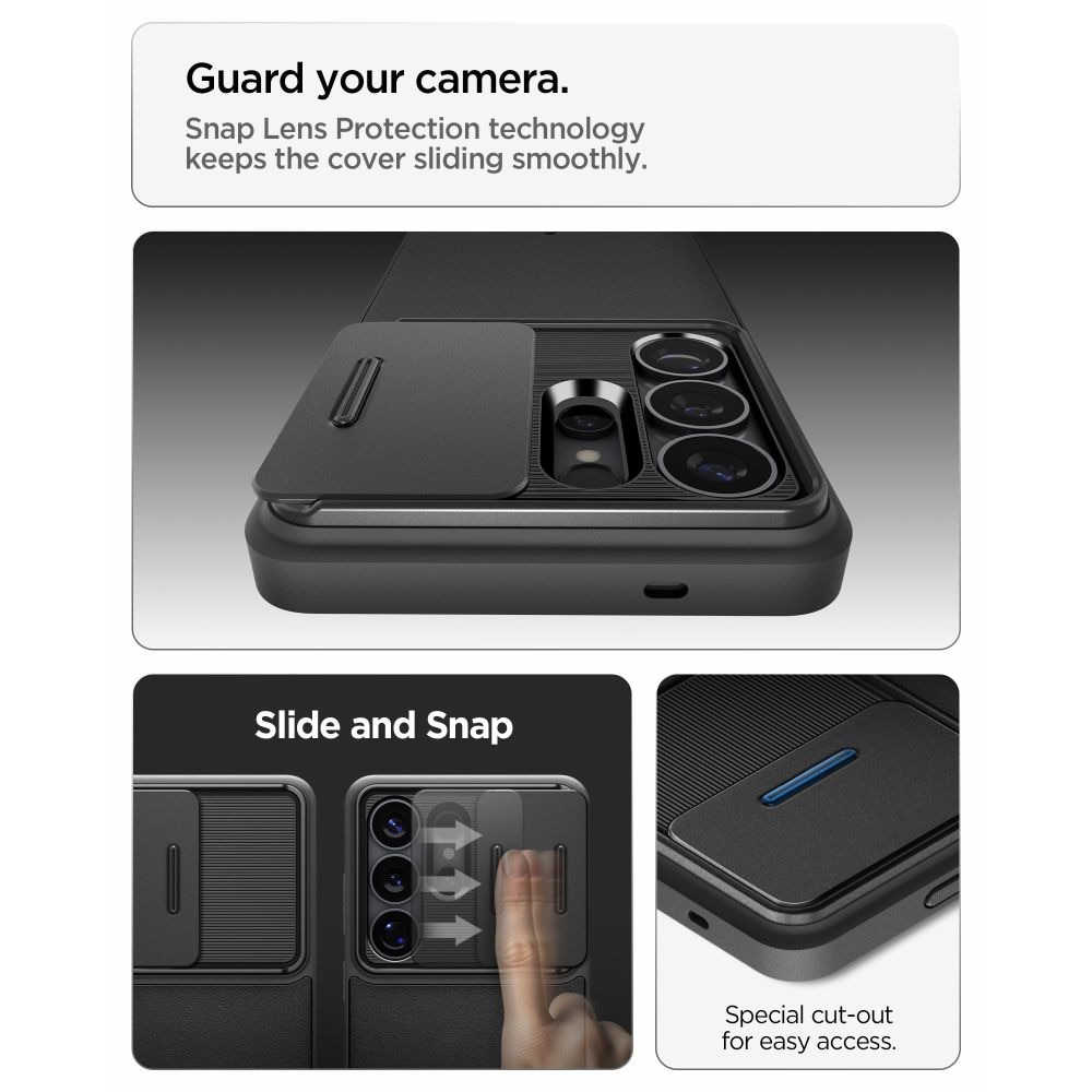 Carcasa Spigen Optik Armor compatibila cu Samsung Galaxy S26 Ultra, Negru