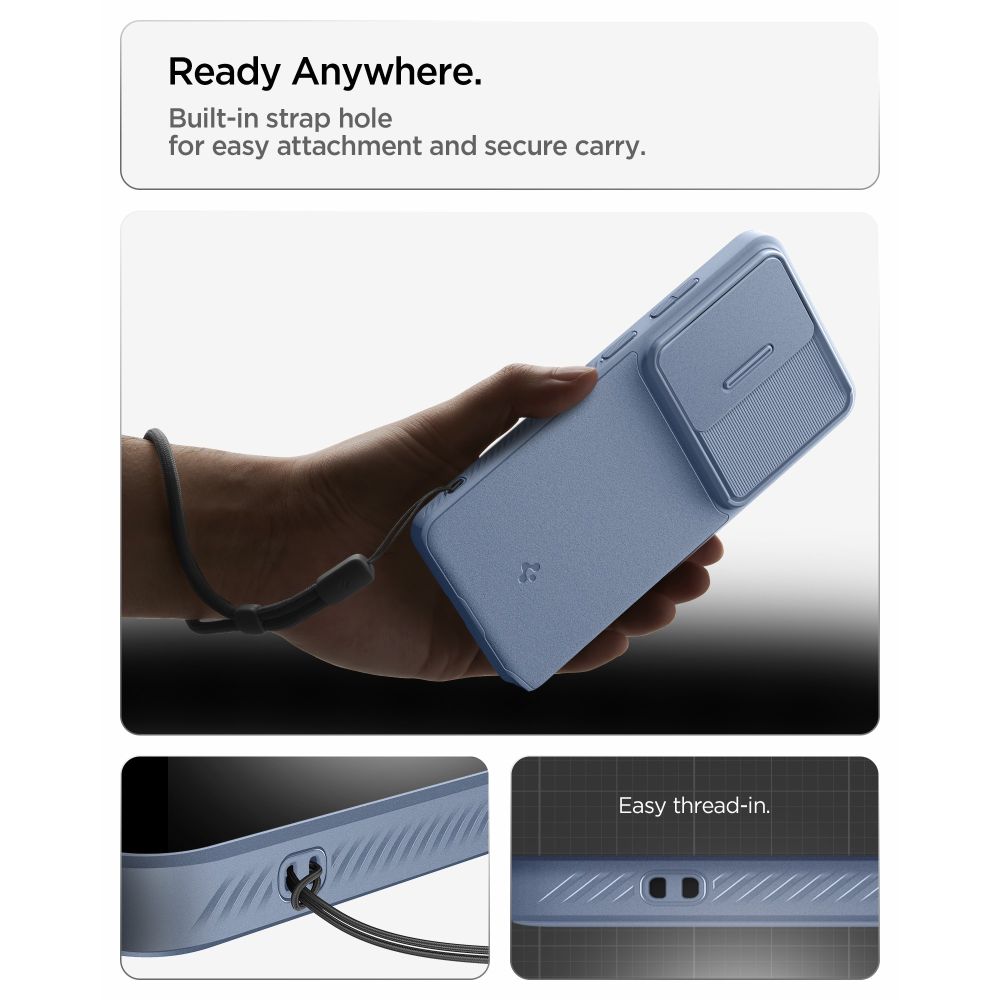 Carcasa Spigen Optik Armor, hibrida, albastru deschis, pentru Samsung Galaxy S26 Ultra