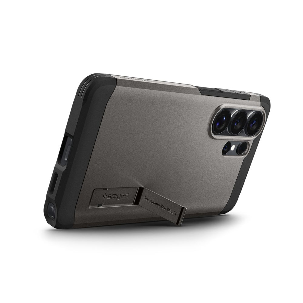 Carcasa Spigen Tough Armor Mag, Gunmetal, hibrid PC + TPU, protecție militară, pentru Samsung Galaxy S26 Ultra