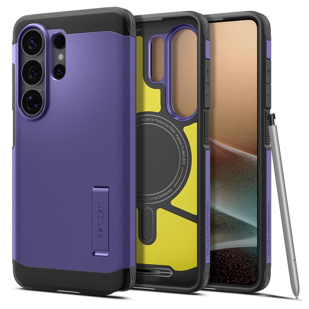 Carcasa Spigen Tough Armor Mag cu MagSafe compatibila cu Samsung Galaxy S26 Ultra, Ash Violet