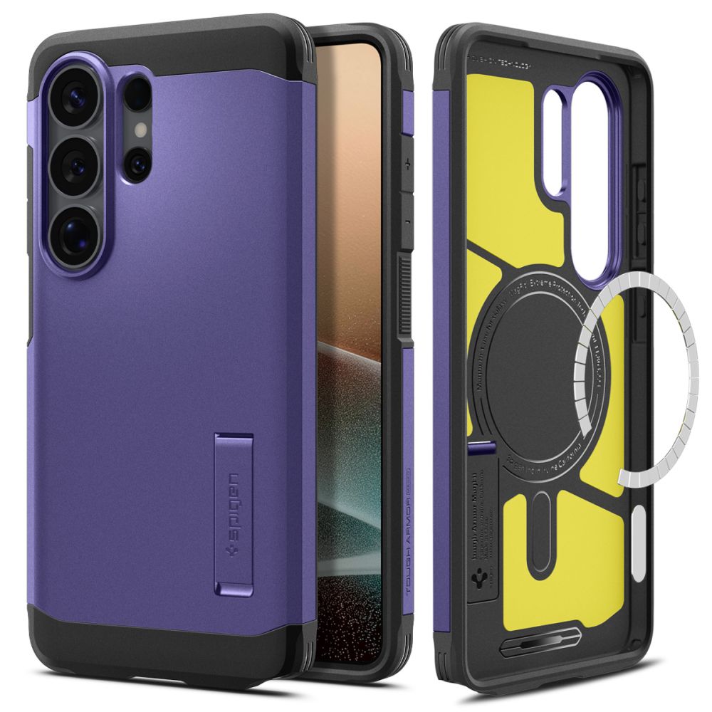 Carcasa Spigen Tough Armor Mag cu MagSafe compatibila cu Samsung Galaxy S26 Ultra, Ash Violet