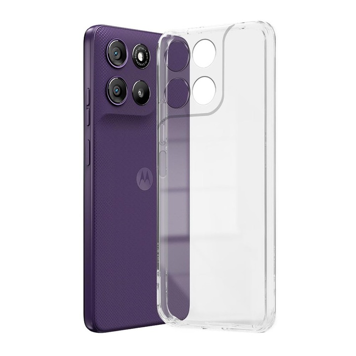 Husa TPU High Clear pentru Motorola Moto G57 Power / Moto G67 Power, Diamond Design, Lightweight Bumper Case, Shock Absorption, Unique Long-lasting Anti-Yellowing Tech, Transparenta