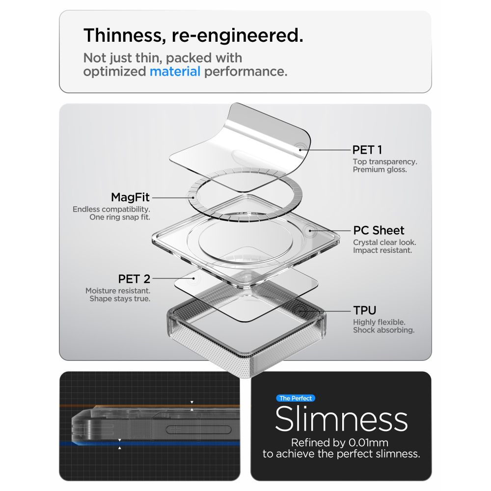 Carcasa Spigen Ultra Hybrid MagSafe, Transparent/Negru, Samsung Galaxy S26