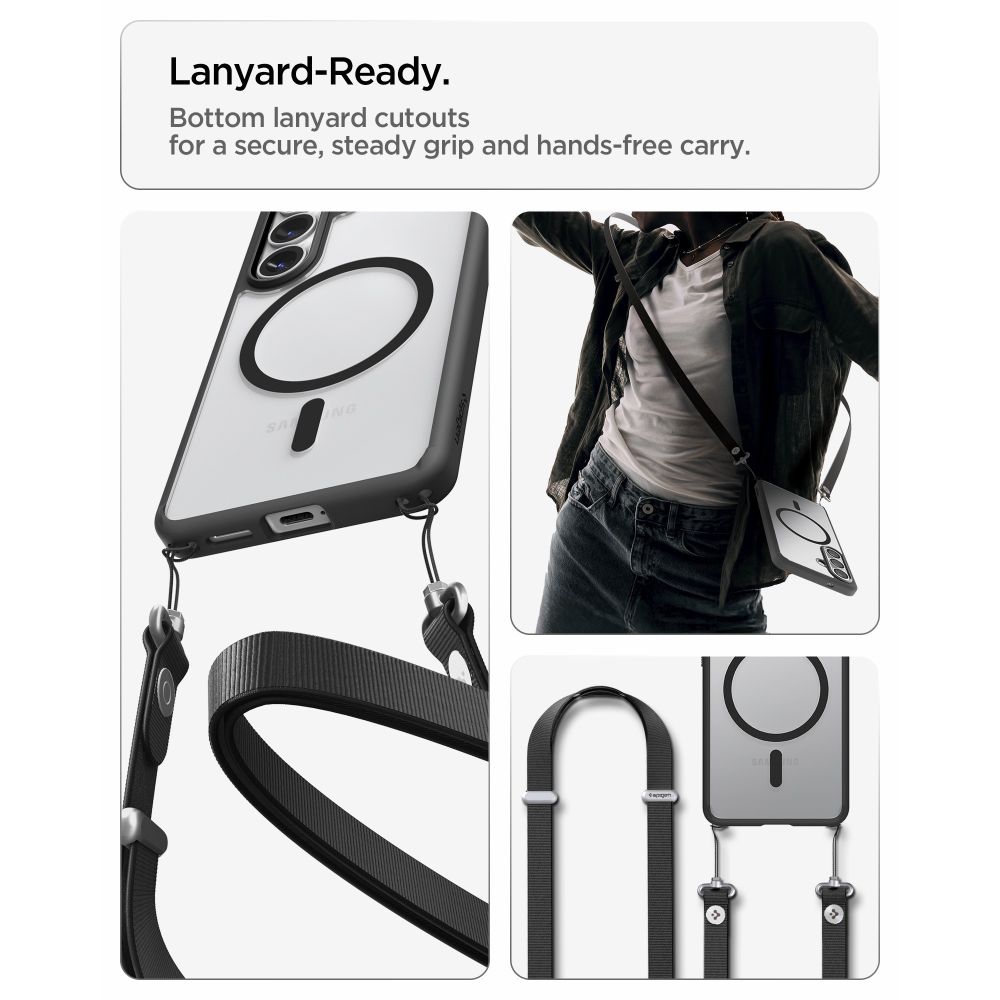 Carcasa Spigen Ultra Hybrid MagSafe, Transparent/Negru, Samsung Galaxy S26