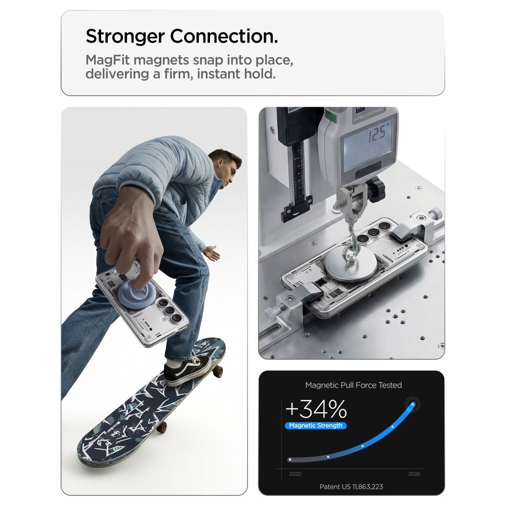 Carcasa Spigen Ultra Hybrid Mag MagSafe, Neo One, pentru Samsung Galaxy S26 Plus, hibrid TPU + policarbonat, colturi intarite