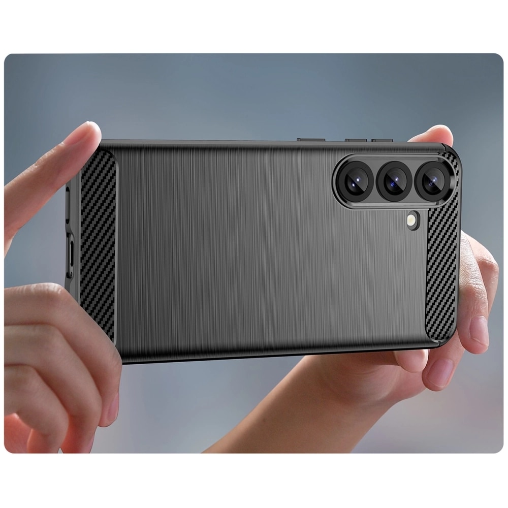 Carcasa Carbon Case compatibila cu Samsung Galaxy S26, Negru