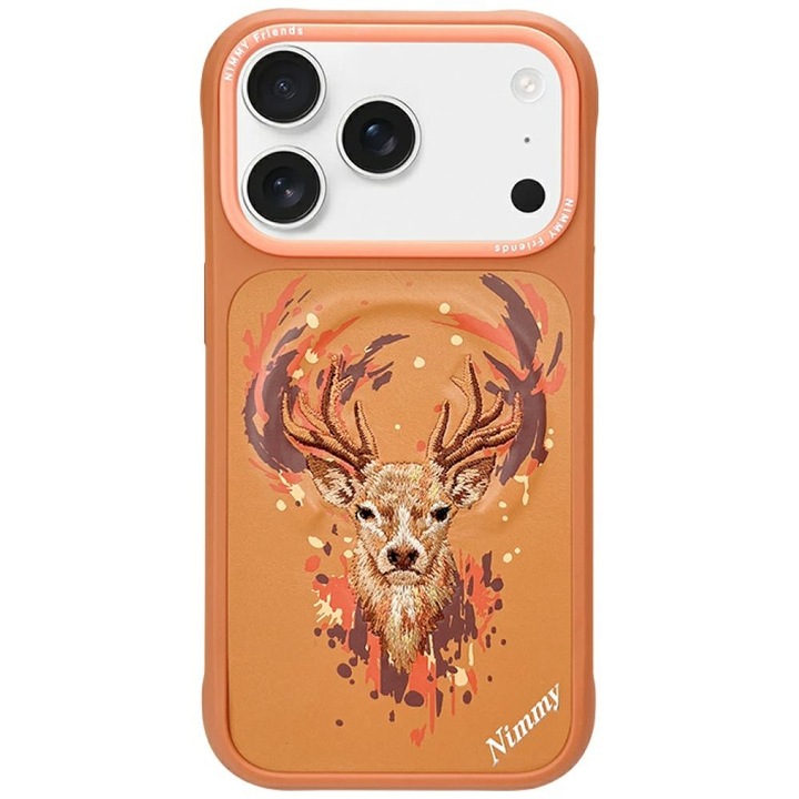 Carcasa Nimmy Deer MagSafe, portocalie, iPhone 17 Pro Max, hardcase, materiale durabile