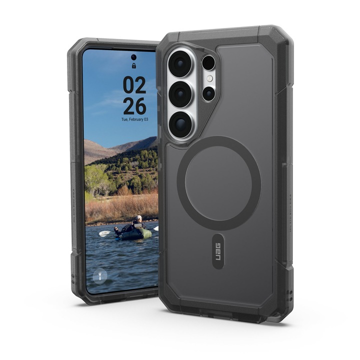 Carcasa UAG Trooper, Ash, compatibilă cu MagSafe, pentru Samsung Galaxy S26 Ultra, material PC și TPU
