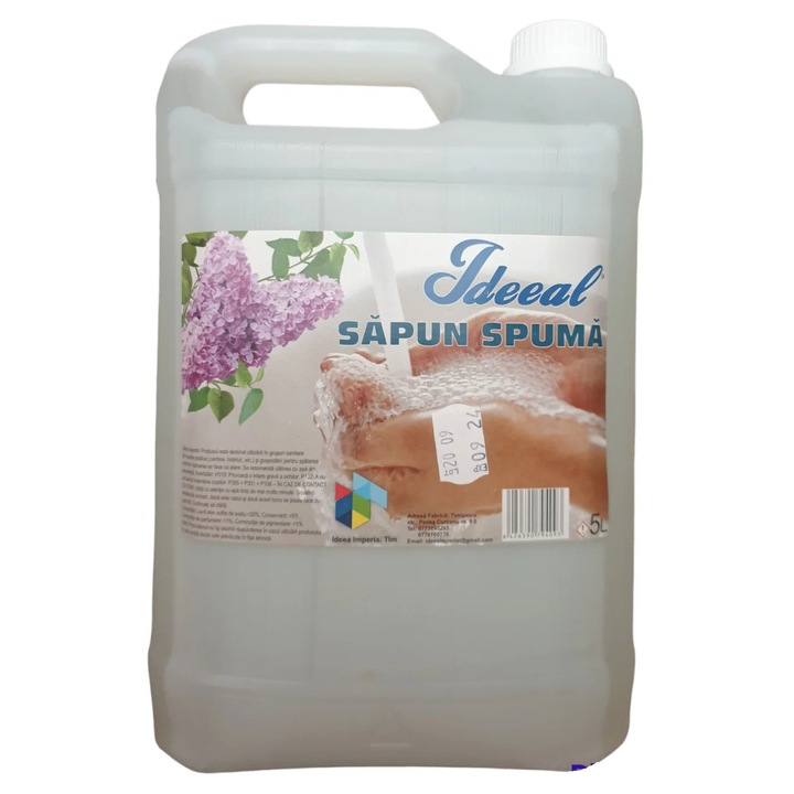 Săpun lichid Ideeal, 5L, cu glicerină, parfum floral, unisex