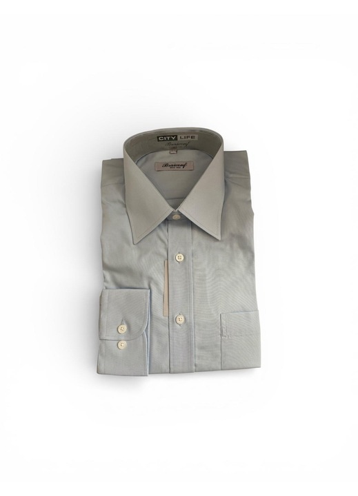 Férfi hosszú ujjú ing, világoskék színű, 39-40 méret, pamut-poliészter anyag