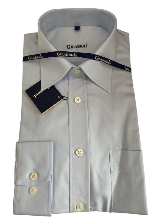 Férfi hosszú ujjú ing, kék színű, 40-es méret, pamut-poliészter anyag