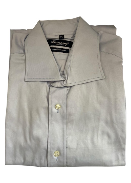 Férfi hosszú ujjú ing, világosszürke színű, 41-42-es méret, pamut-poliészter anyag