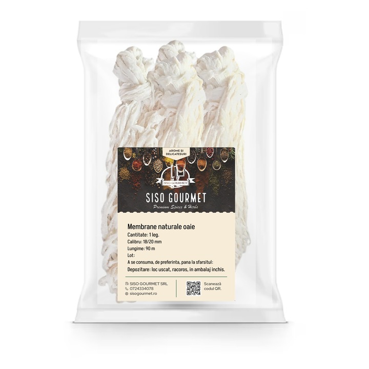 Membrane naturale oaie, Calitate AA, Calibru 18/20 mm, Lungime 90 M