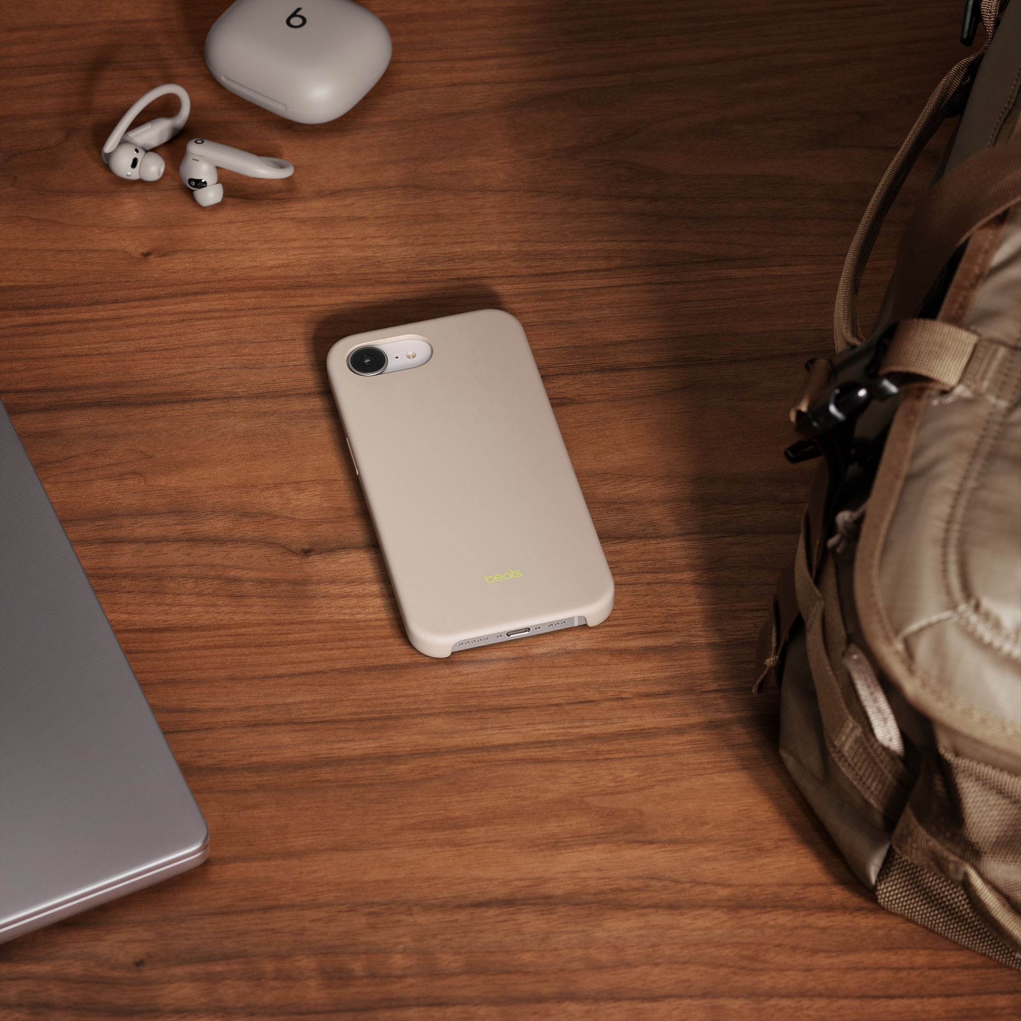 Husa de protectie Beats Case with MagSafe pentru iPhone 17e, Lime Stone