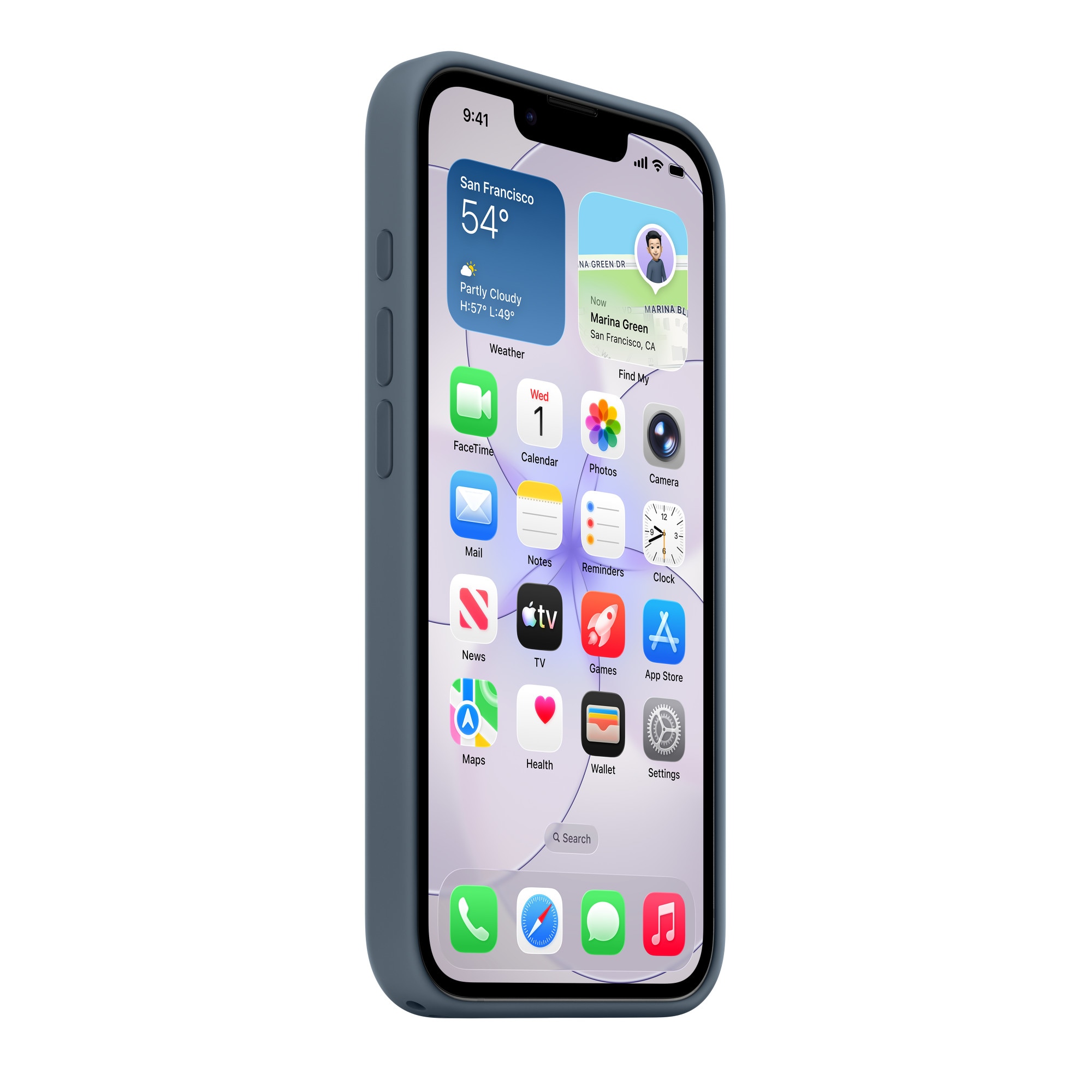 Husa de protectie Apple Silicone Case with MagSafe pentru iPhone 17e, Anchor Blue