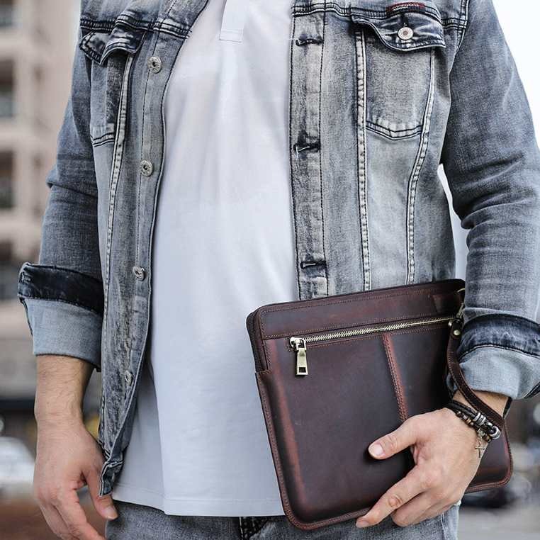 Geanta pentru laptop, Aiorber, 16 inch, piele, curea detasabila pentru umar, 2 compartimente, cafea