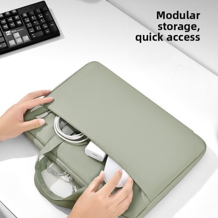 Geanta pentru laptop, Aiorber, 14 inch, design cu deschidere completa la 180°, 3 compartimente, rezistenta la stropire, maner de transport, rezistenta la abraziune, 37 x 37 x 26 cm, roz