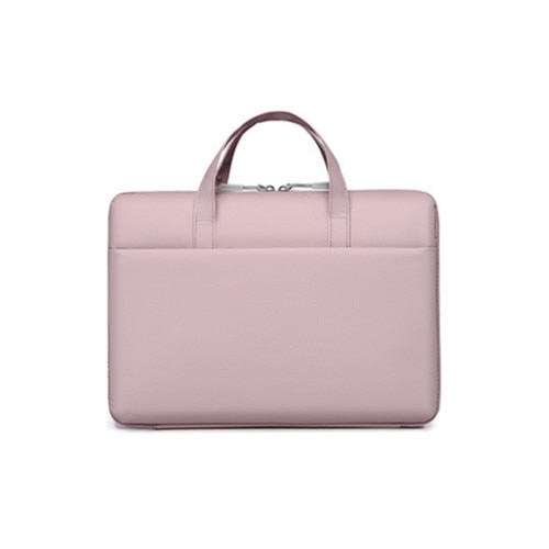 Geanta pentru laptop, Aiorber, 14 inch, design cu deschidere completa la 180°, 3 compartimente, rezistenta la stropire, maner de transport, rezistenta la abraziune, 37 x 37 x 26 cm, roz