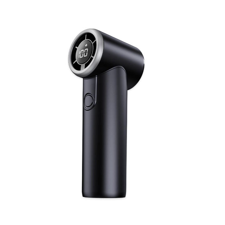 Мини преносим вентилатор, Aiorber, 5 настройки на скоростта, размери на червило, 7 W, 11,2 × 4,55 × 3,4 см, идеален за общежития и класни стаи, подарък за деца, черен