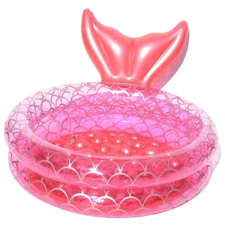 Piscină gonflabilă copii Krista Sirena rotundă, PVC, cu orificiu de scurgere, 150x59cm