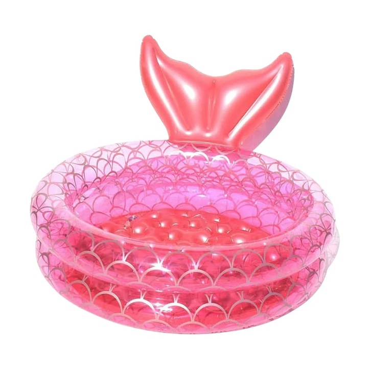 Piscina gonflabilă copii Krista Sirena rotundă, PVC, 120x47cm, cu scurgere
