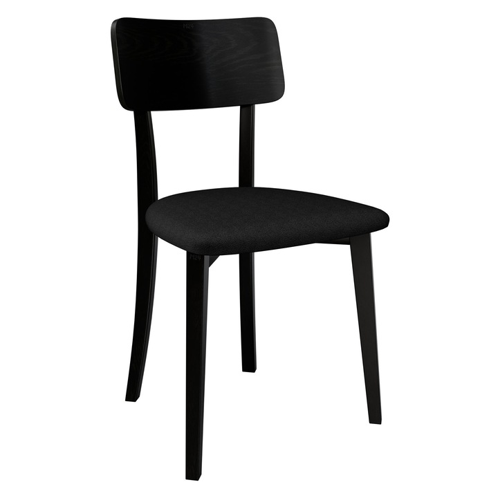 Scaun bucatarie Malzik VI, MIRJAN 24, negru + negru, 47x48x86 cm