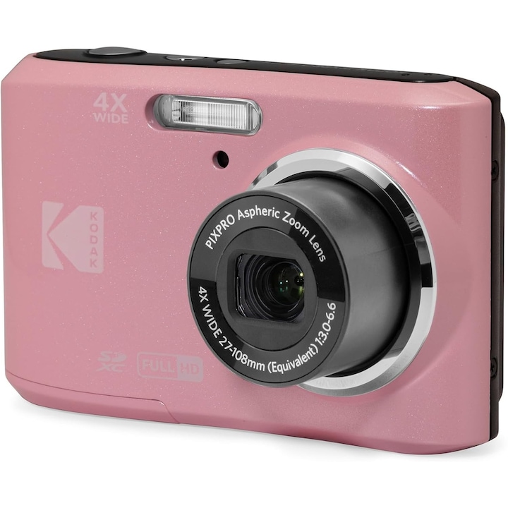 Aparat Foto Kodak PixPro FZ45, 16 MP, Zoom 4X, Vlogging, Full HD – 1080p, Silver