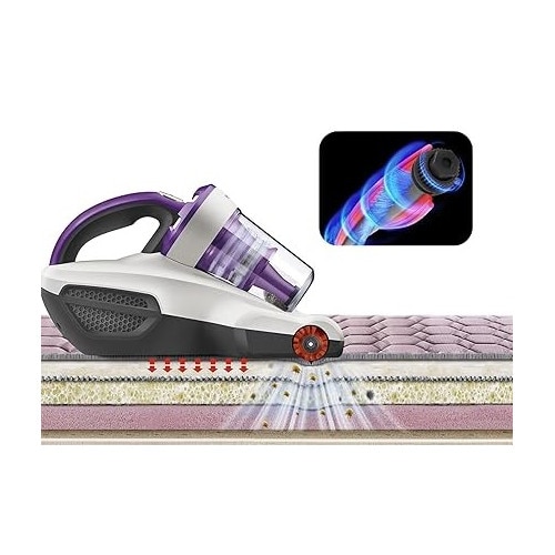 Aspirator pentru saltele Jimmy, 400 W, lampa UV-C, cablu 5 m, alb
