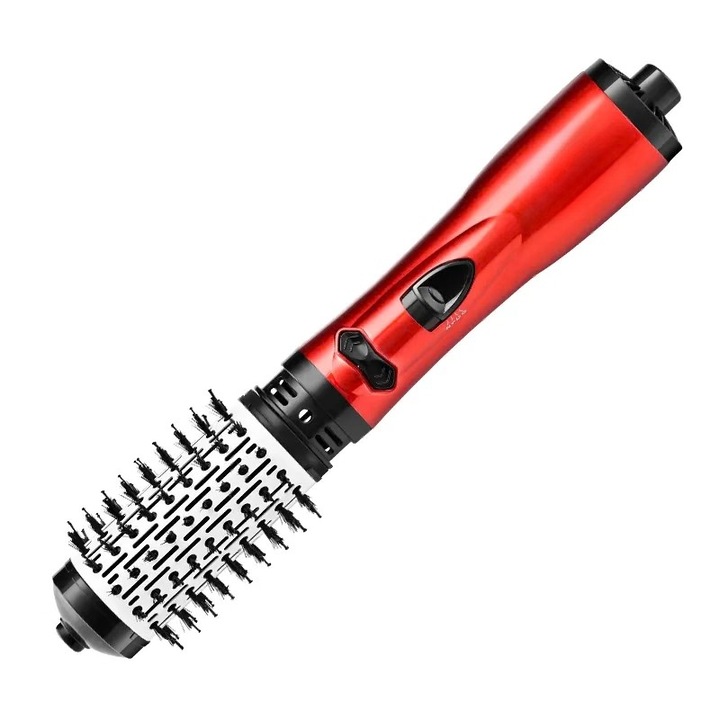 Perie rotativa, 1200W, 2 viteze, 3 trepte temperatura, Invelis Ceramic, Rosu/Negru