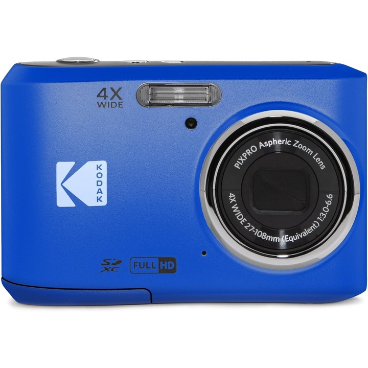 Aparat Foto Kodak PixPro FZ45, 16 MP, Zoom 4X, Vlogging, Full HD – 1080p, Albastru