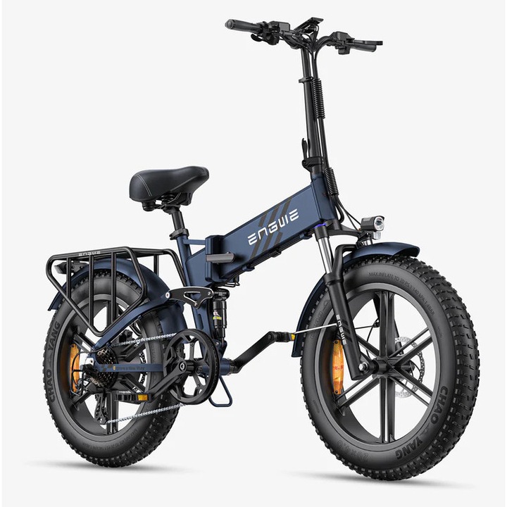 Bicicleta Electrica Pliabila ENGWE ENGINE PRO 2.0, Motor 250W, baterie 48V/16Ah Samsung, autonomie 130 km, Albastru