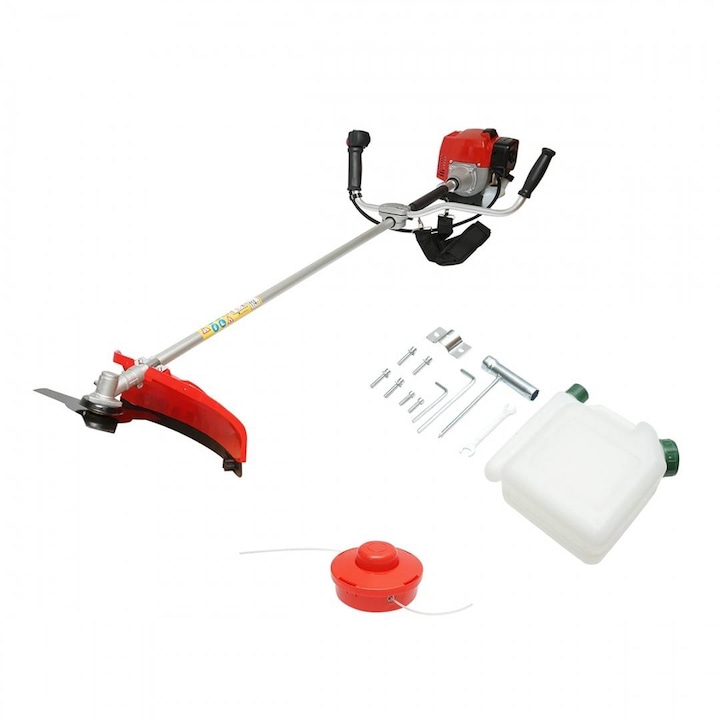 Motocoasa pe benzina 52cc, motor 2T 2.5CP, turatie 8000rpm, accesorii incluse