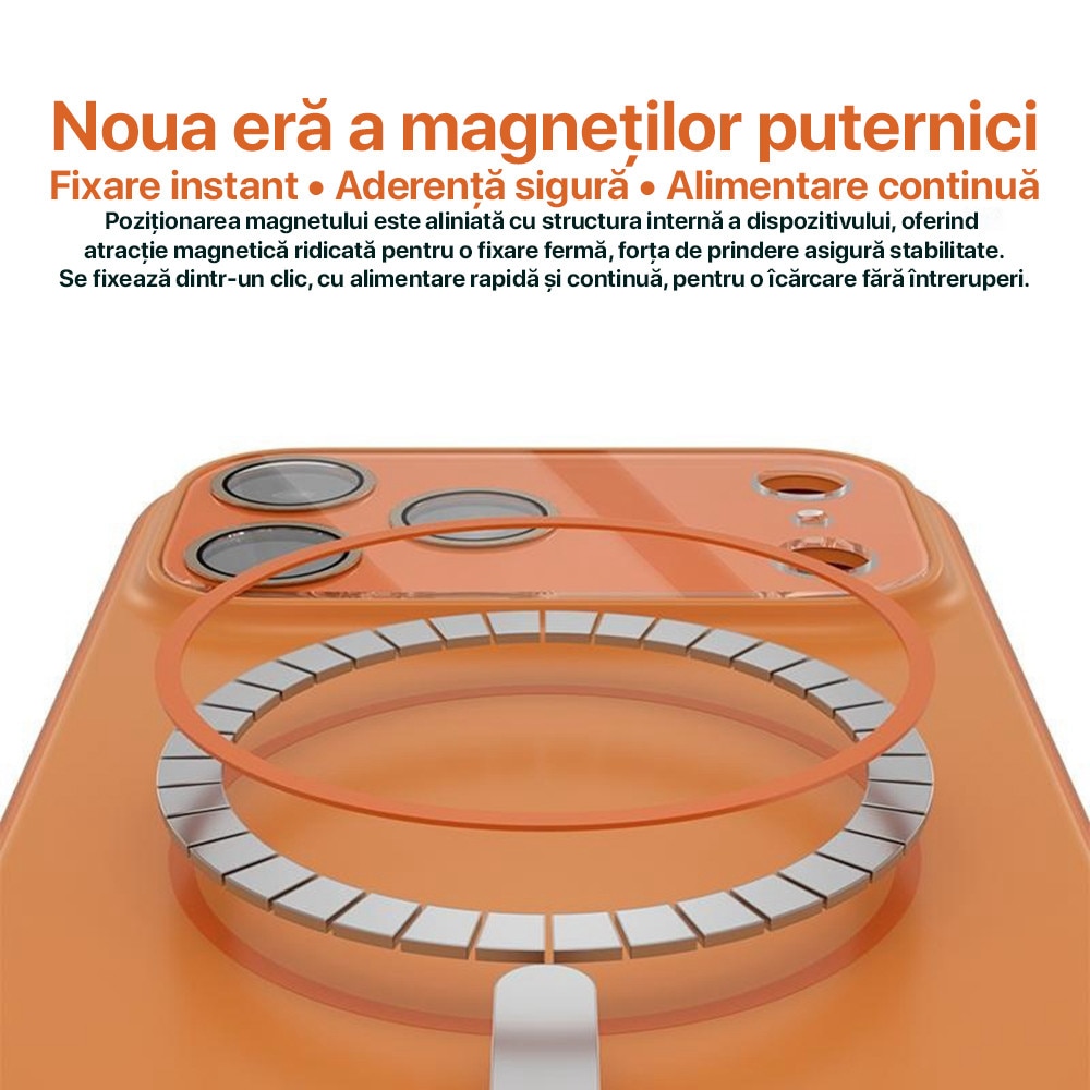 Husa pentru iPhone 13 Pro Max DaDen MagConverse, MagSafe, Incarcare Wireless, Protectie Camera, Design Slim Mat, Roz