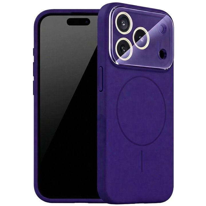 Калъф за iPhone 15 Pro Max DaDen MagConverse, MagSafe, безжично зареждане, защита на камерата, тънък матов дизайн, лилав