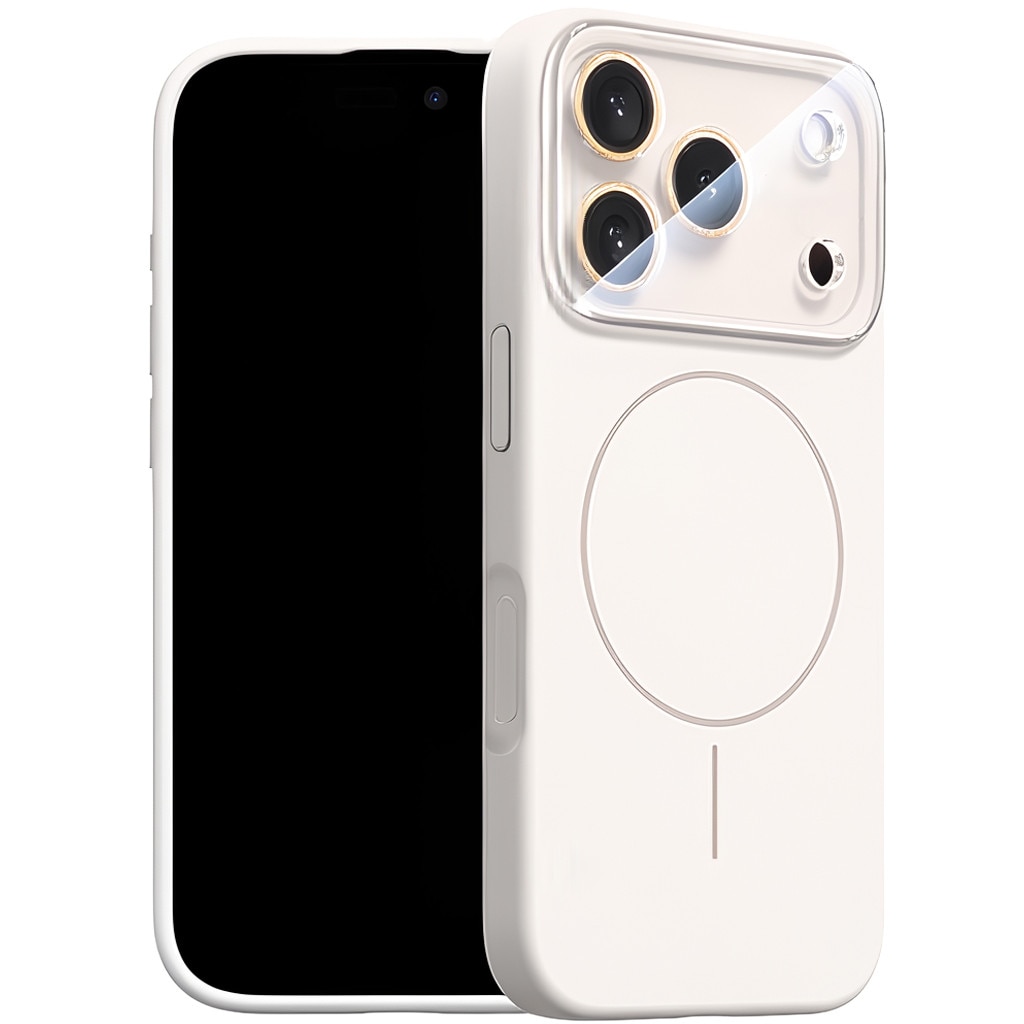 Husa pentru iPhone 15 Pro Max DaDen MagConverse, MagSafe, Incarcare Wireless, Protectie Camera, Design Slim Mat, Alb