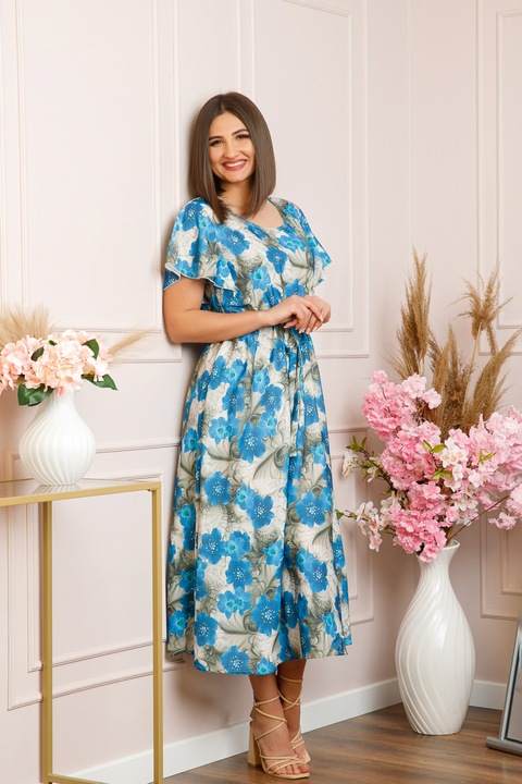 Елегантна рокля Fiorella, Сив/Син