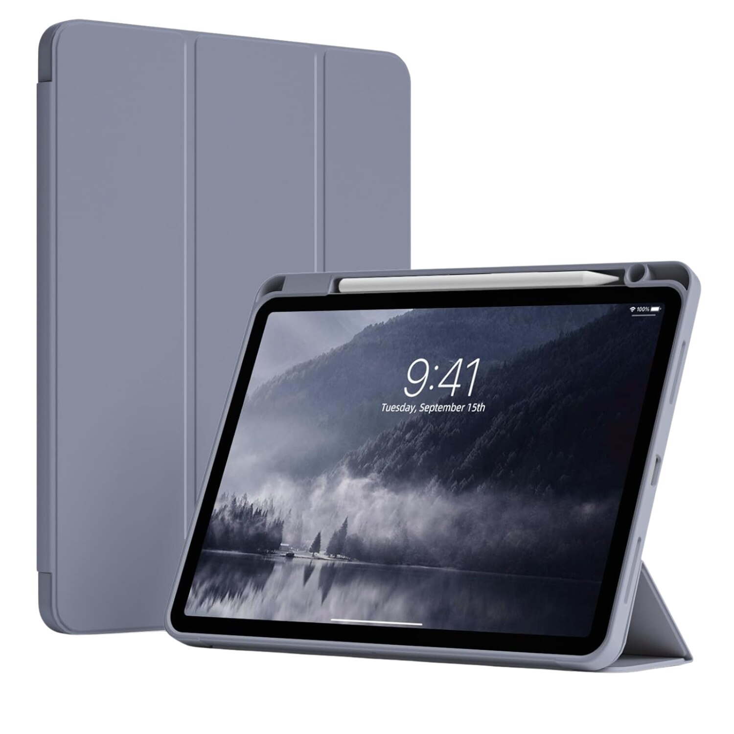 Husa pentru iPad Air 11 (2024) / Air 11 (2025) Comari® EliteCover, protectie completa, functie stand trifold, suport stylus integrat, design elegant tip carte, Mov