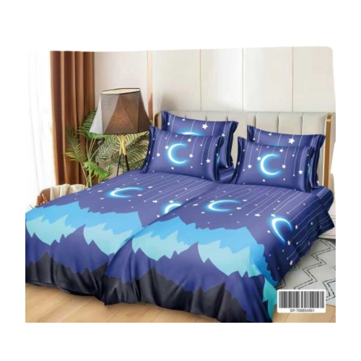 Ágynemű, 7 részes, gumírozás nélküli, 1 személyes, 160x220 cm, LUNA mintás