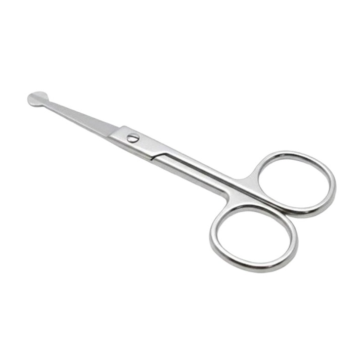 Bocioland BL233 manikűr olló, ezüst, lekerekített hegyű, rozsdamentes acél