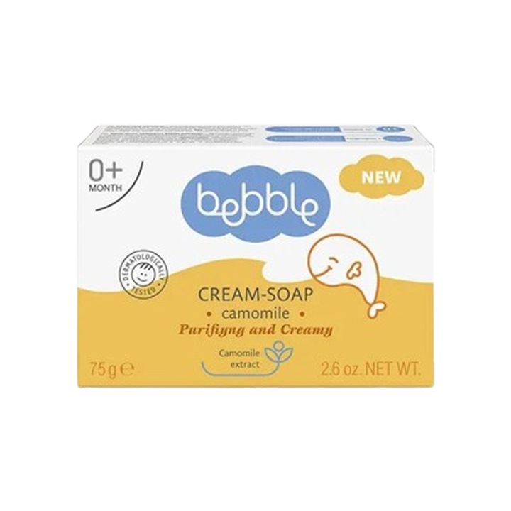 Sapun de musetel pentru bebelusi, Mini Junior, galben, set ingrijire