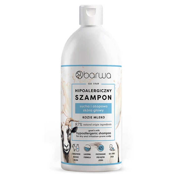 Sampon hipoalergenic cu lapte de capra Barwa Cosmetics 400 ml
