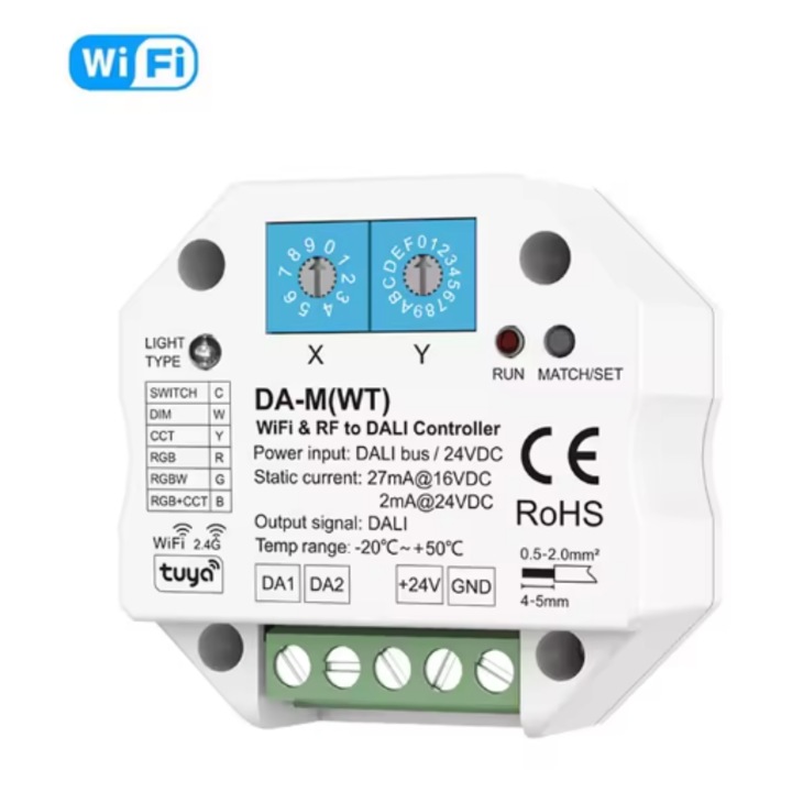 Mxm intelligens fényerőszabályzó RGB és fehér LED szalagokhoz, WiFi vezérlés, 24V, 15A